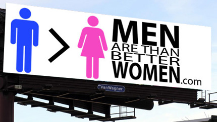 The MenAreBetterThanWomen.com billboard